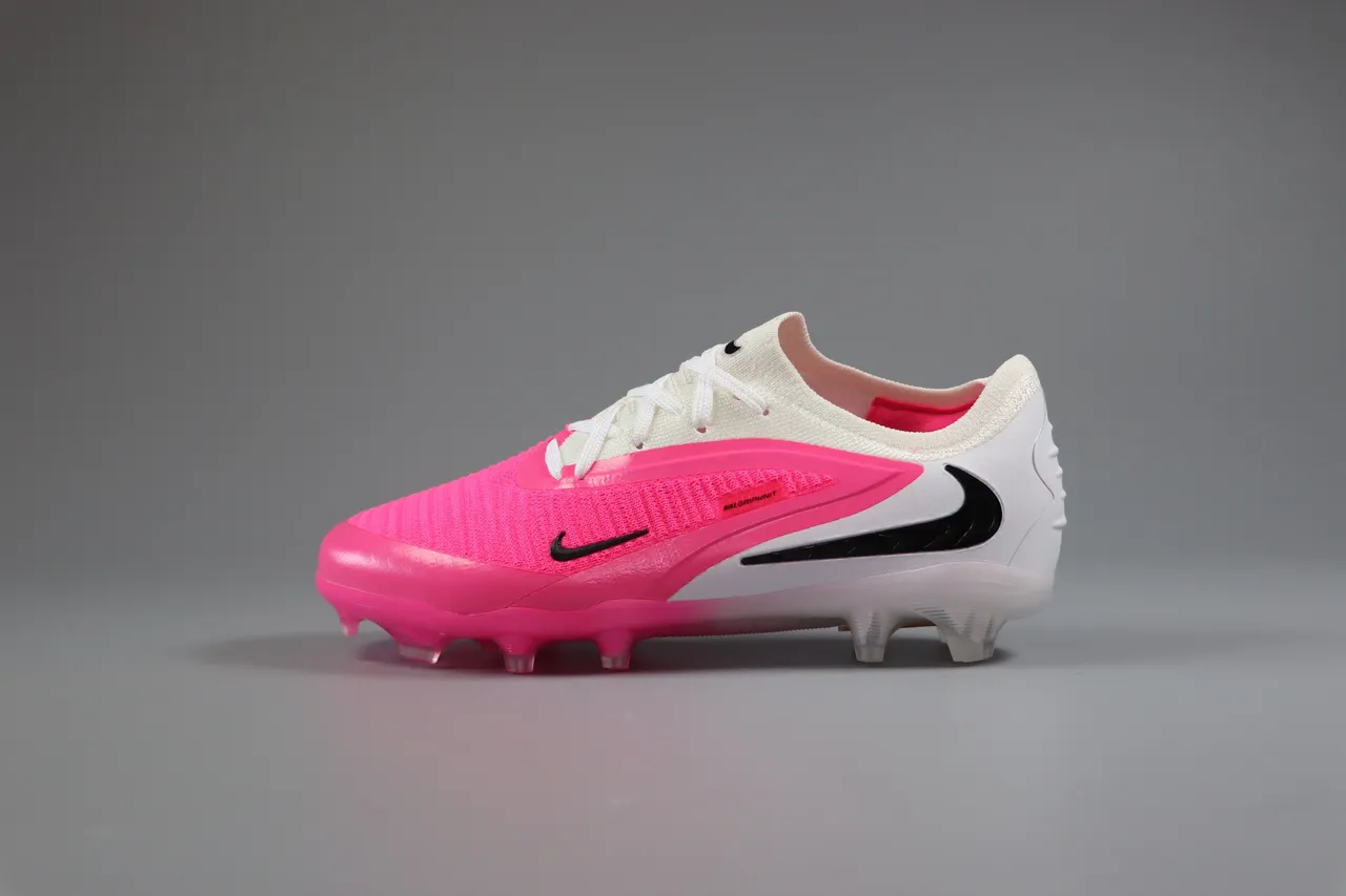 Nike Pink Green Low-Cut Synthetic Overlay Cage Artificial-Grass Soccer Shoes