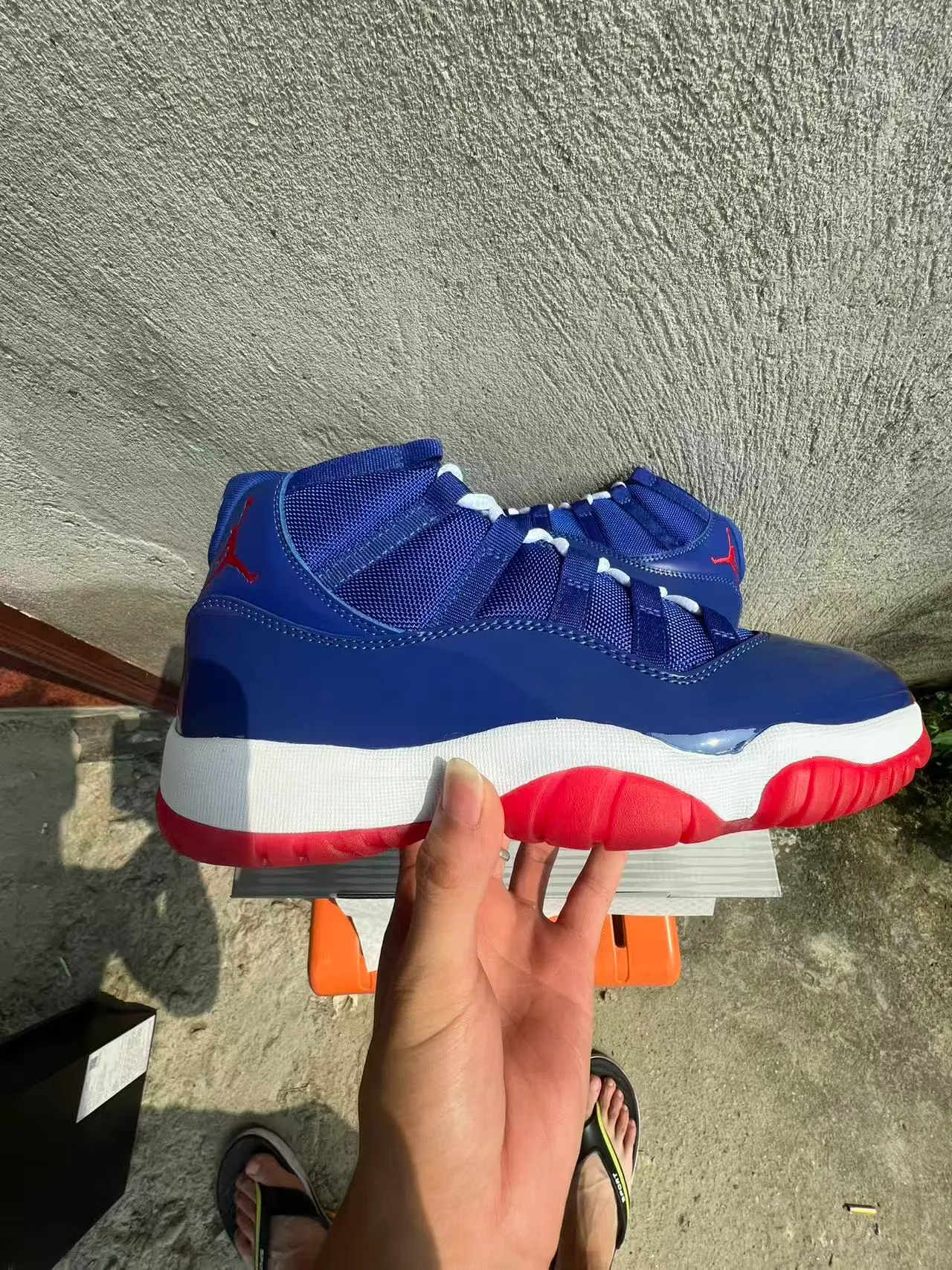 Air Jordan 11 Royal Blue White Red Basketball Shoes
