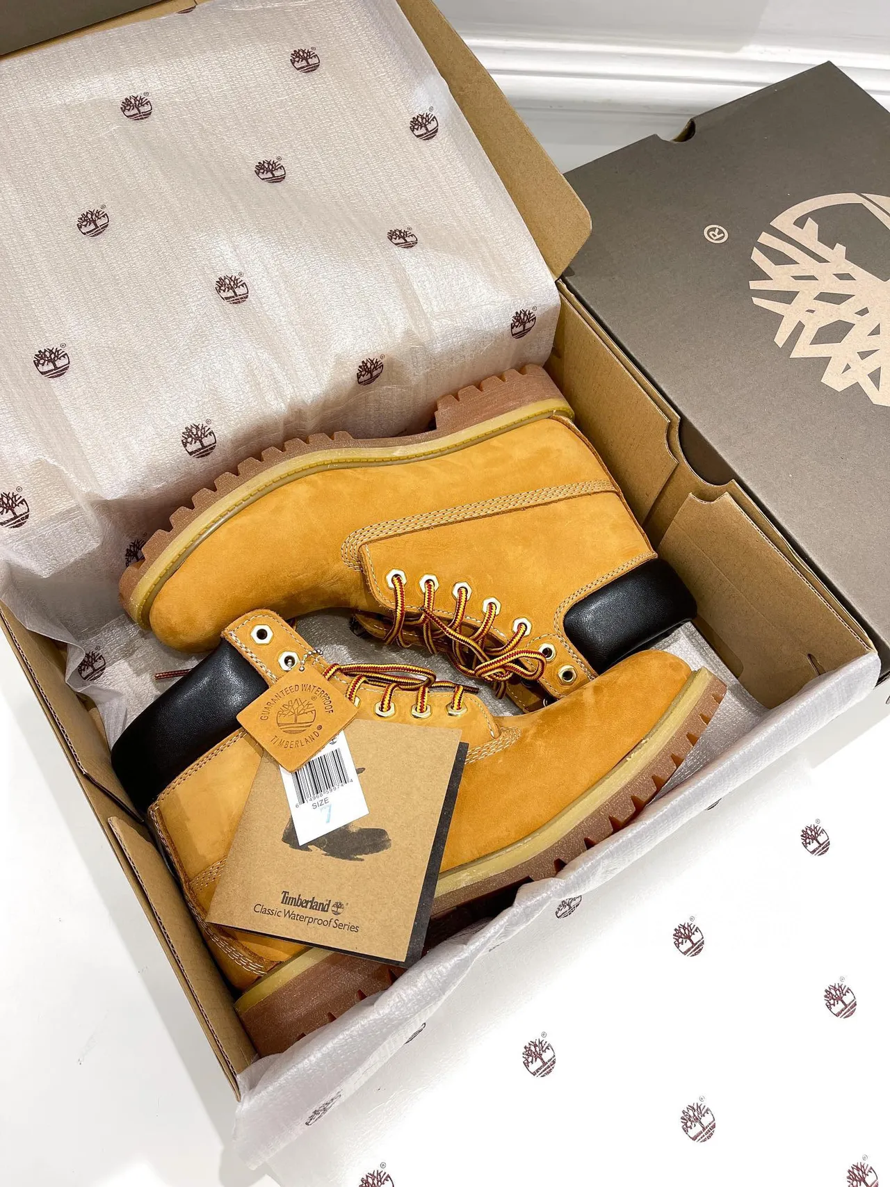 Timberland Premium 6-Inch Yellow Nubuck Work Boots