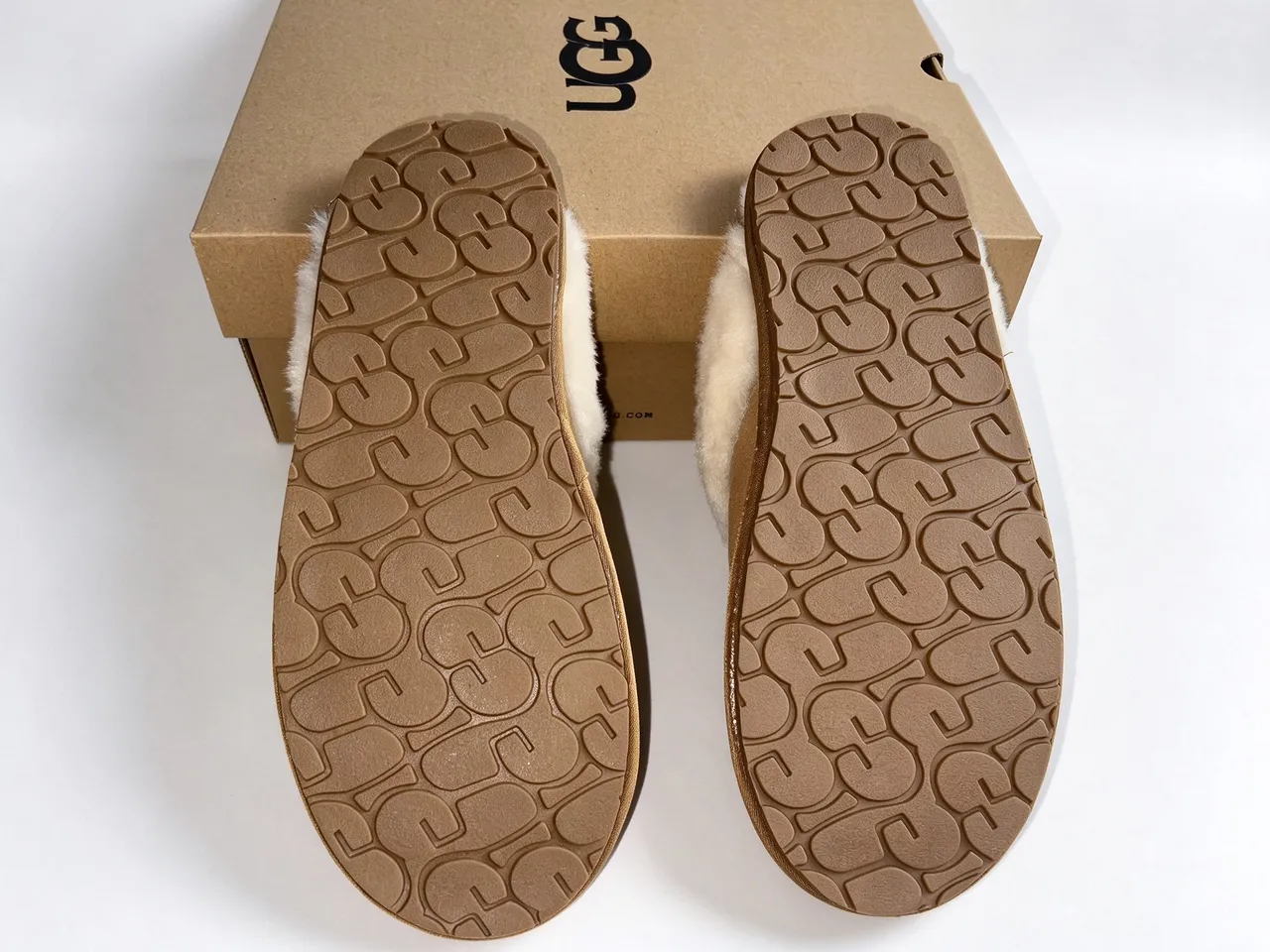 UGG Tasman Tan Suede Shearling-Lined Slippers