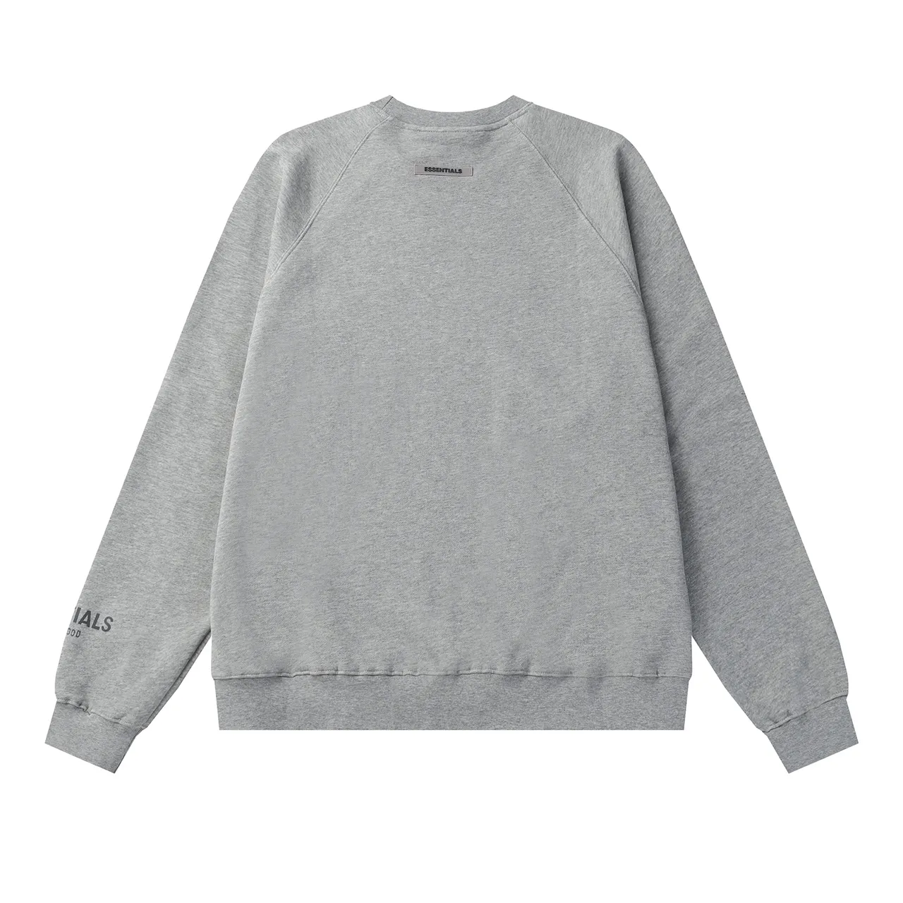 Fear of God Essentials Black Crewneck Raglan Sleeve Sweater