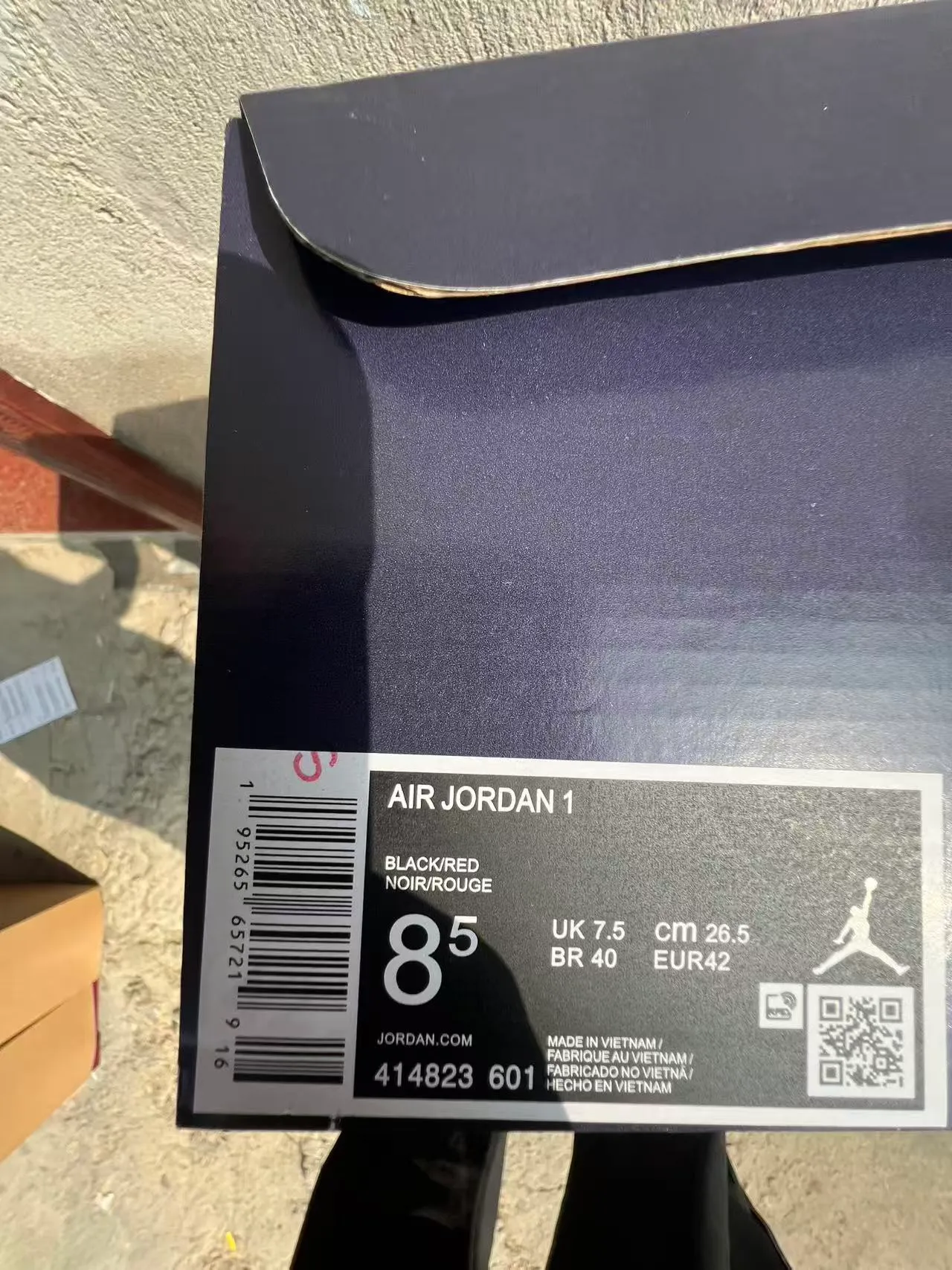 Air Jordan 1 High Red and Black Basketball Shoes