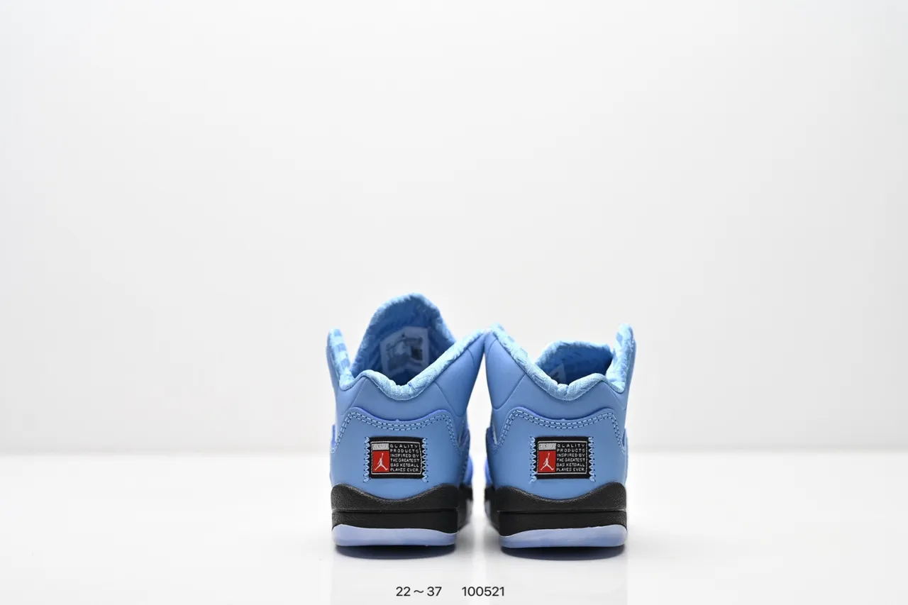 Air Jordan 5 Black Red '75' Kids Basketball Shoes