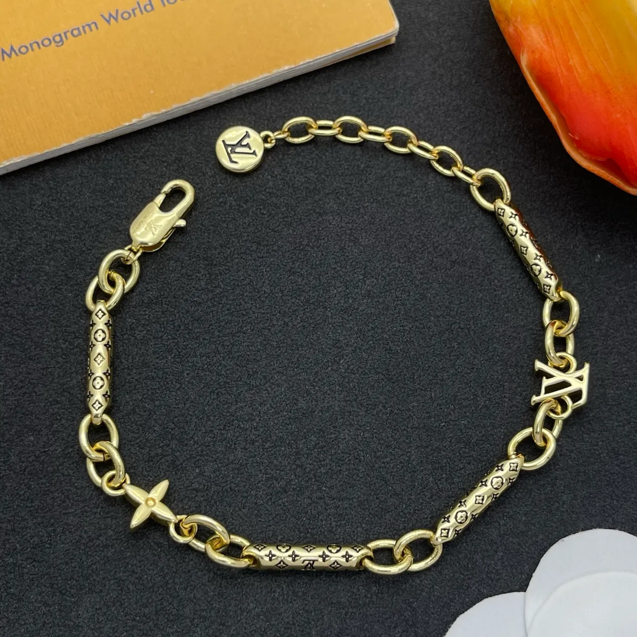 Louis Vuitton Monogram Chain Gold-Tone Bracelet