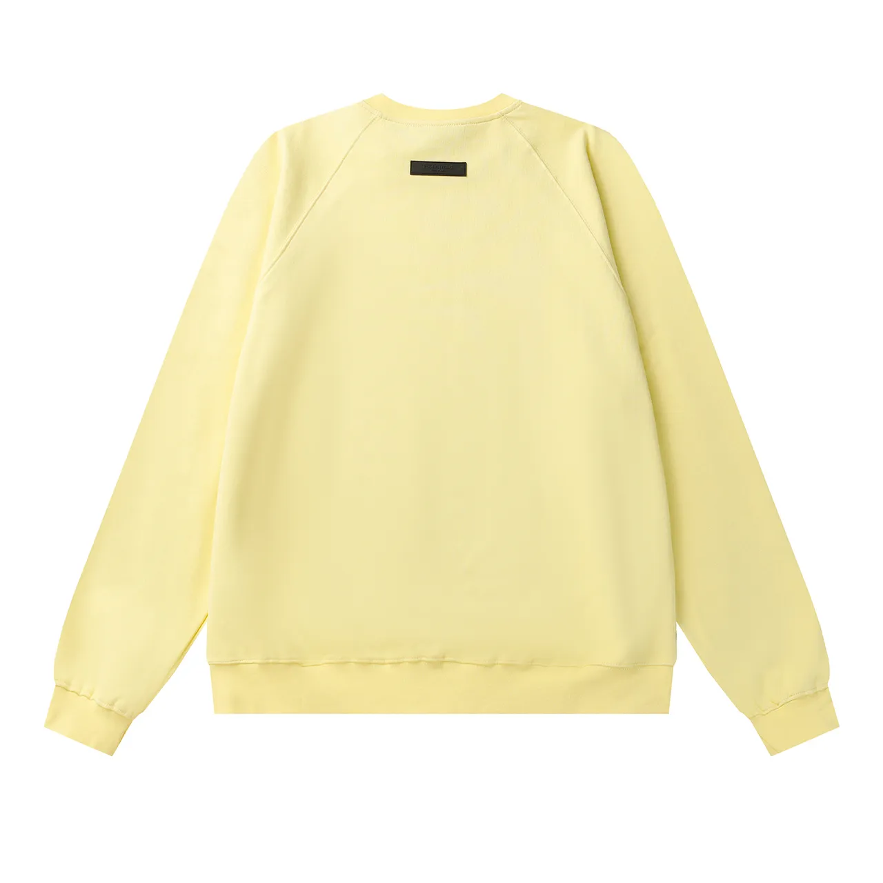 Fear of God Essentials Black Raglan Sleeves Embroidered Chest Logo Sweater