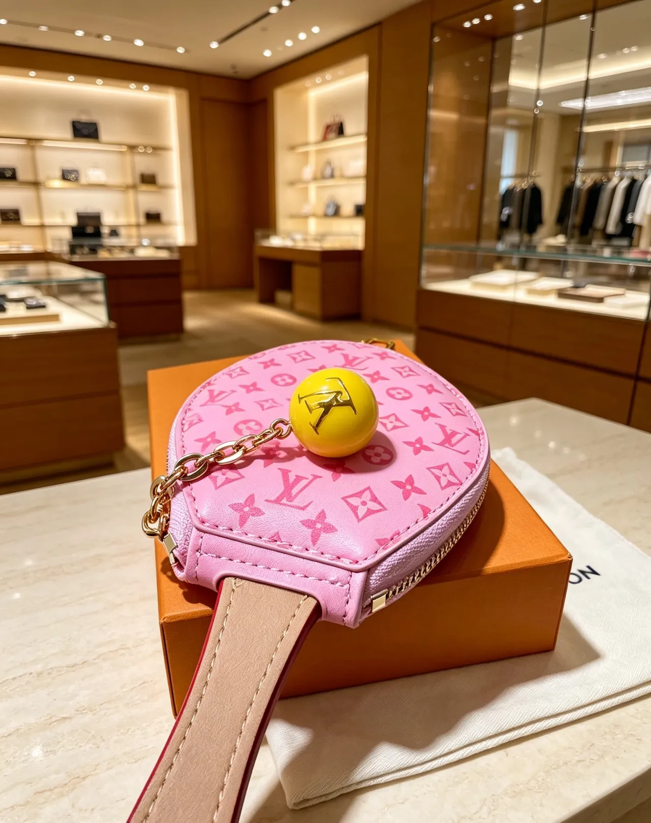 Louis Vuitton Ping Pong Monogram Pink Coin Purse