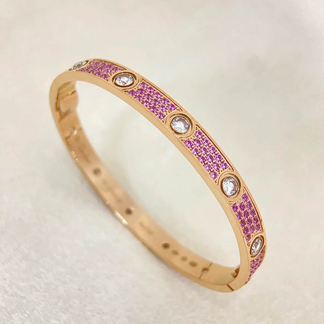 Cartier Juste un Clou Triple Stack Pavé Gemstone Bracelets