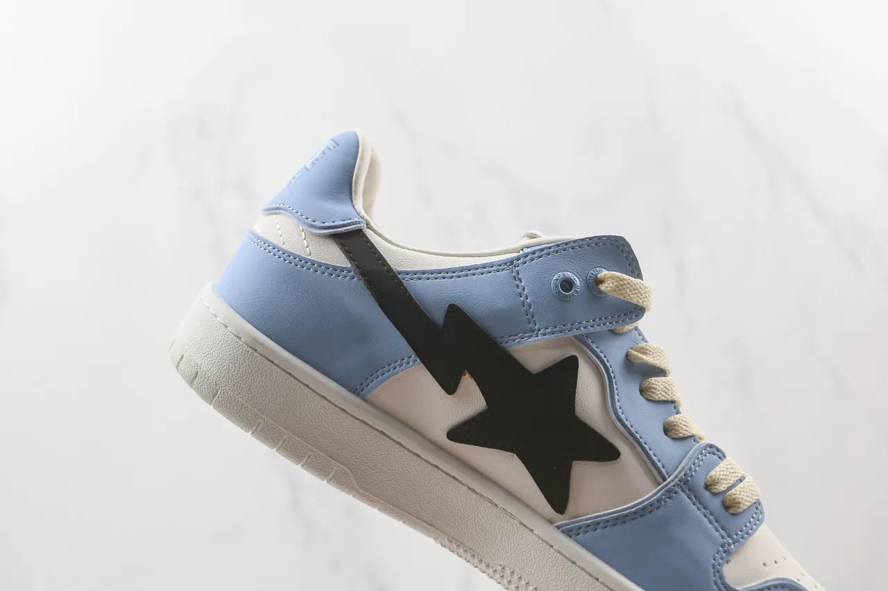 A Bathing Ape BAPE STA Light Blue and White Lifestyle Sneakers