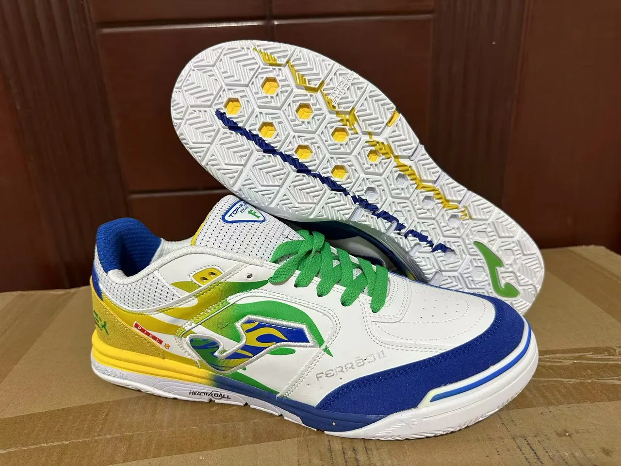 Joma Top-Flex White Neon Yellow Teal Lifestyle Sneakers