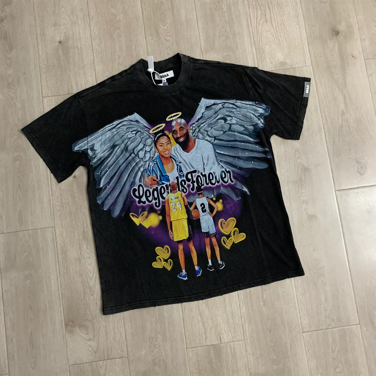 UMA WANG Graphic Print Angel Wing and '81' Oversized T-Shirt