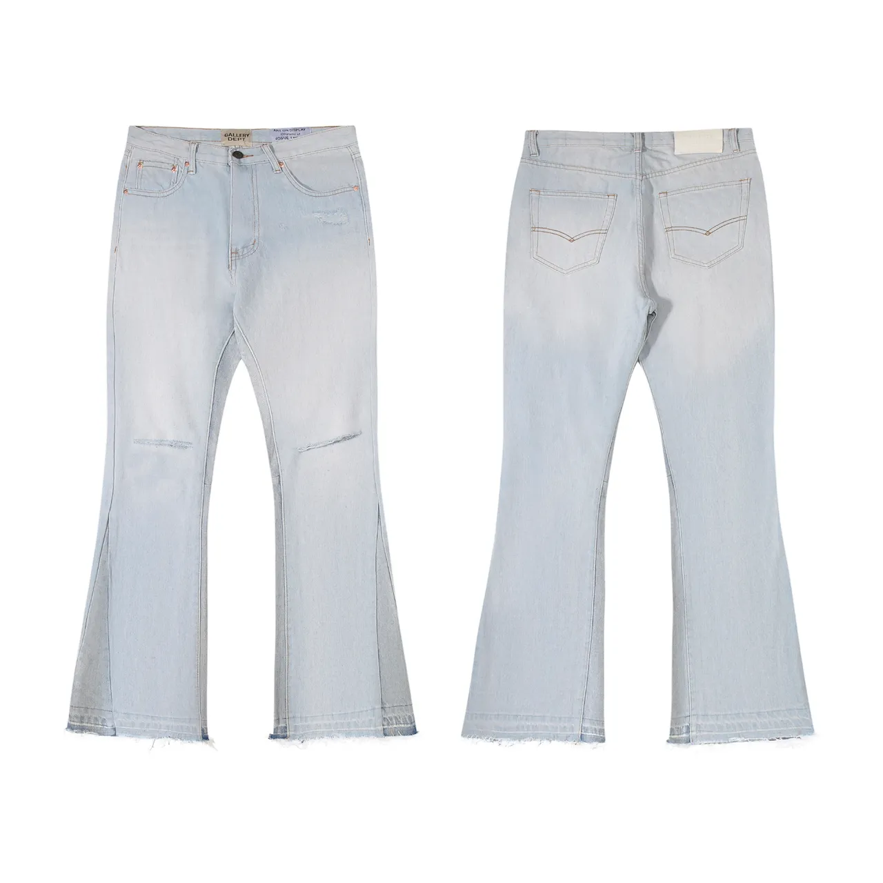 Gallery Dept Flared Distressed Light Wash Jeans