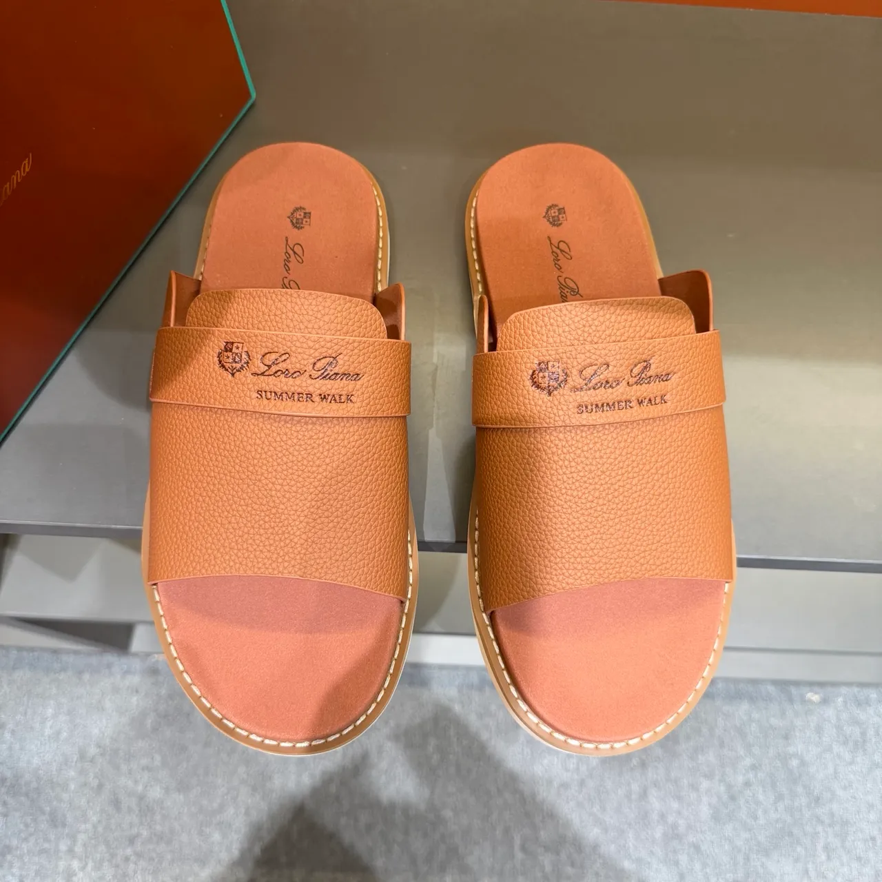 Loro Piana Summer Walk Leather Slipper