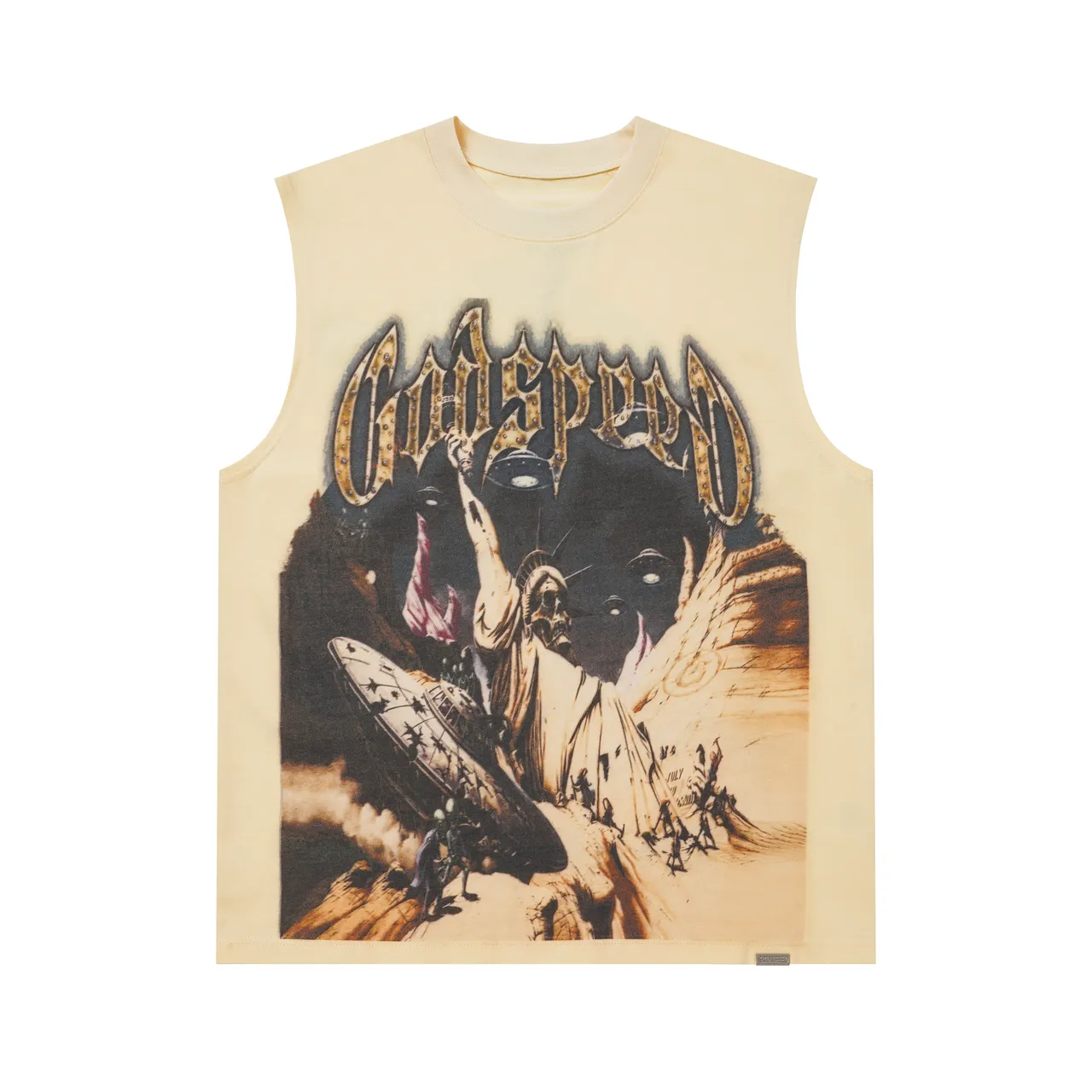 Graphic Print Sleeveless Vest Top