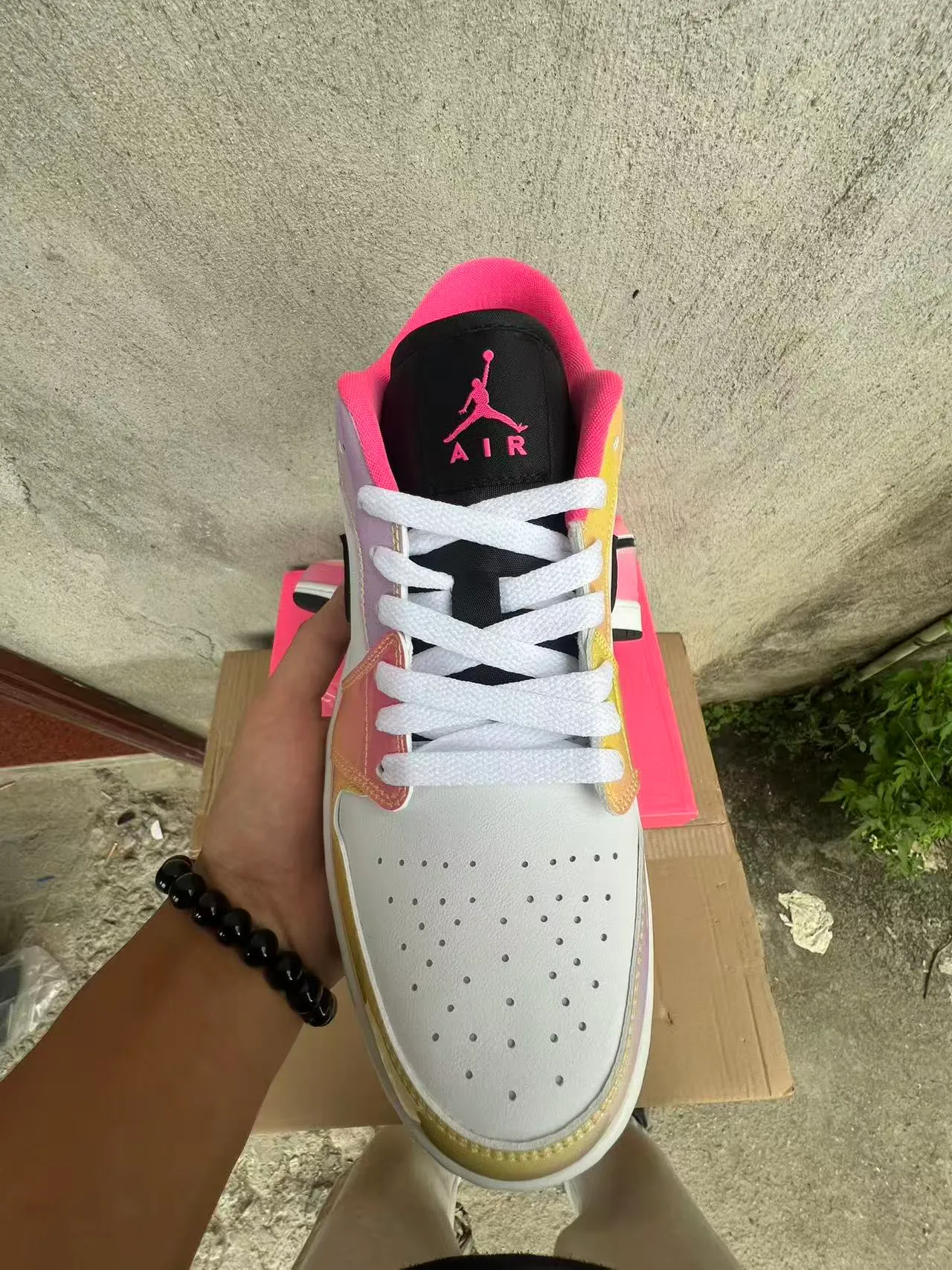 Nike Air Jordan 1 Low Iridescent Gradient Lifestyle Sneakers
