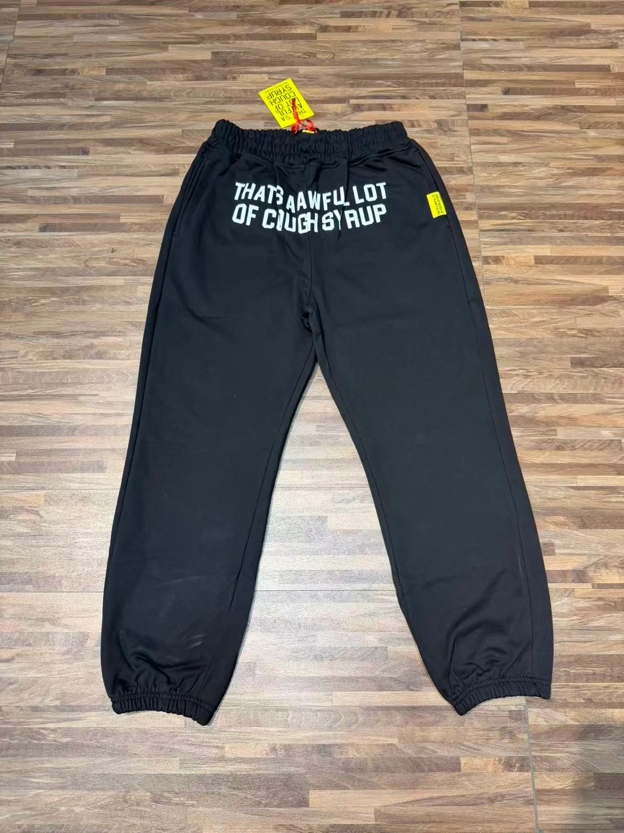 Black Graphic Print Jogger Sweatpants