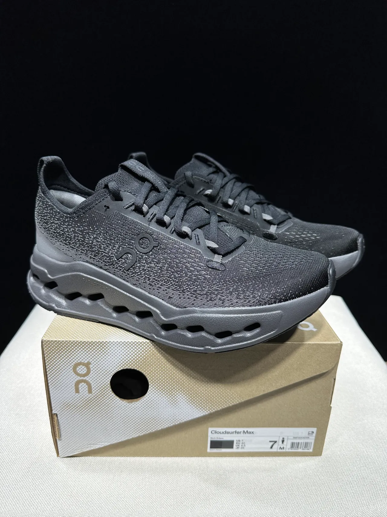 On Cloudmonster Black Running Shoes