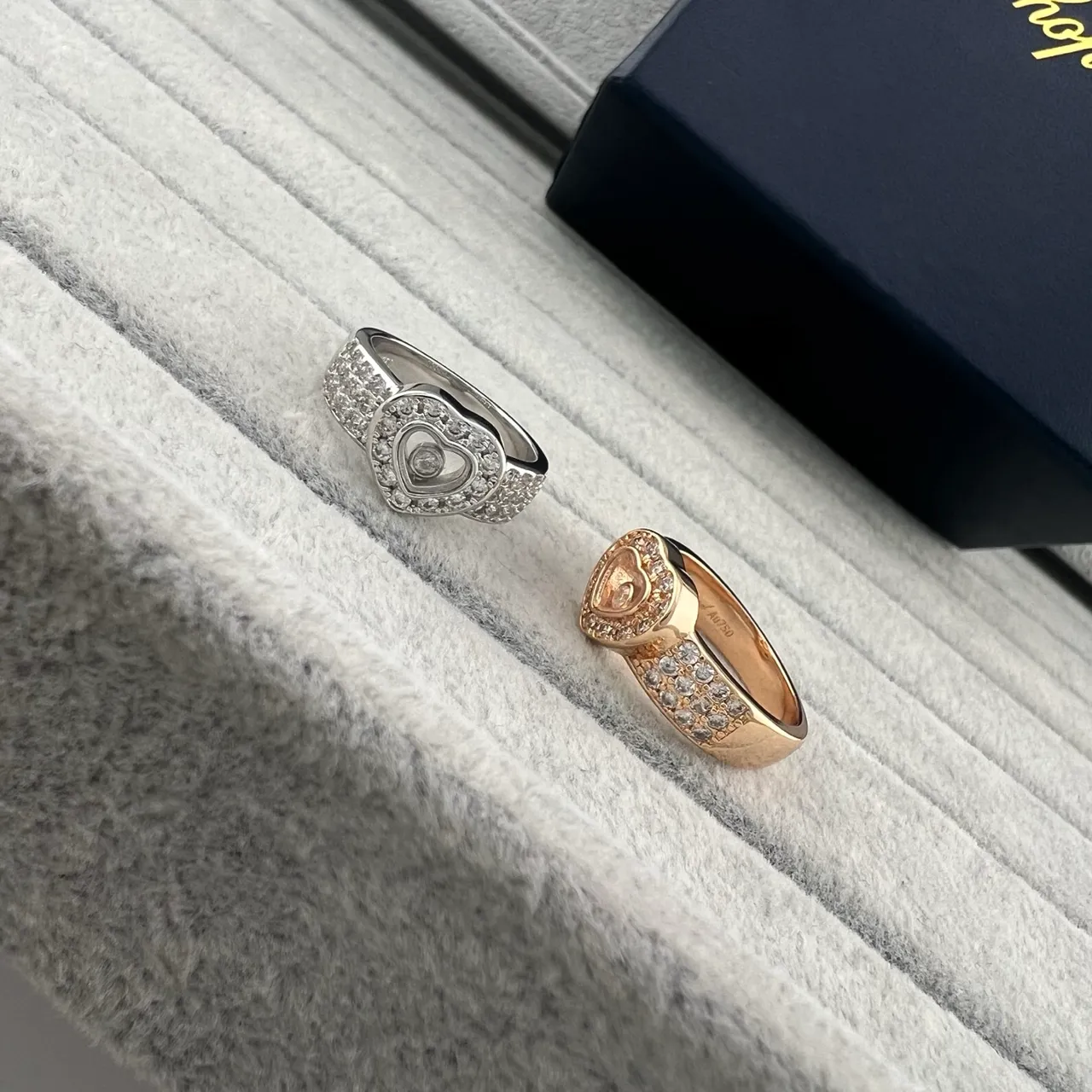 Chopard Happy Hearts Heart-Shaped Pavé Diamond Ring