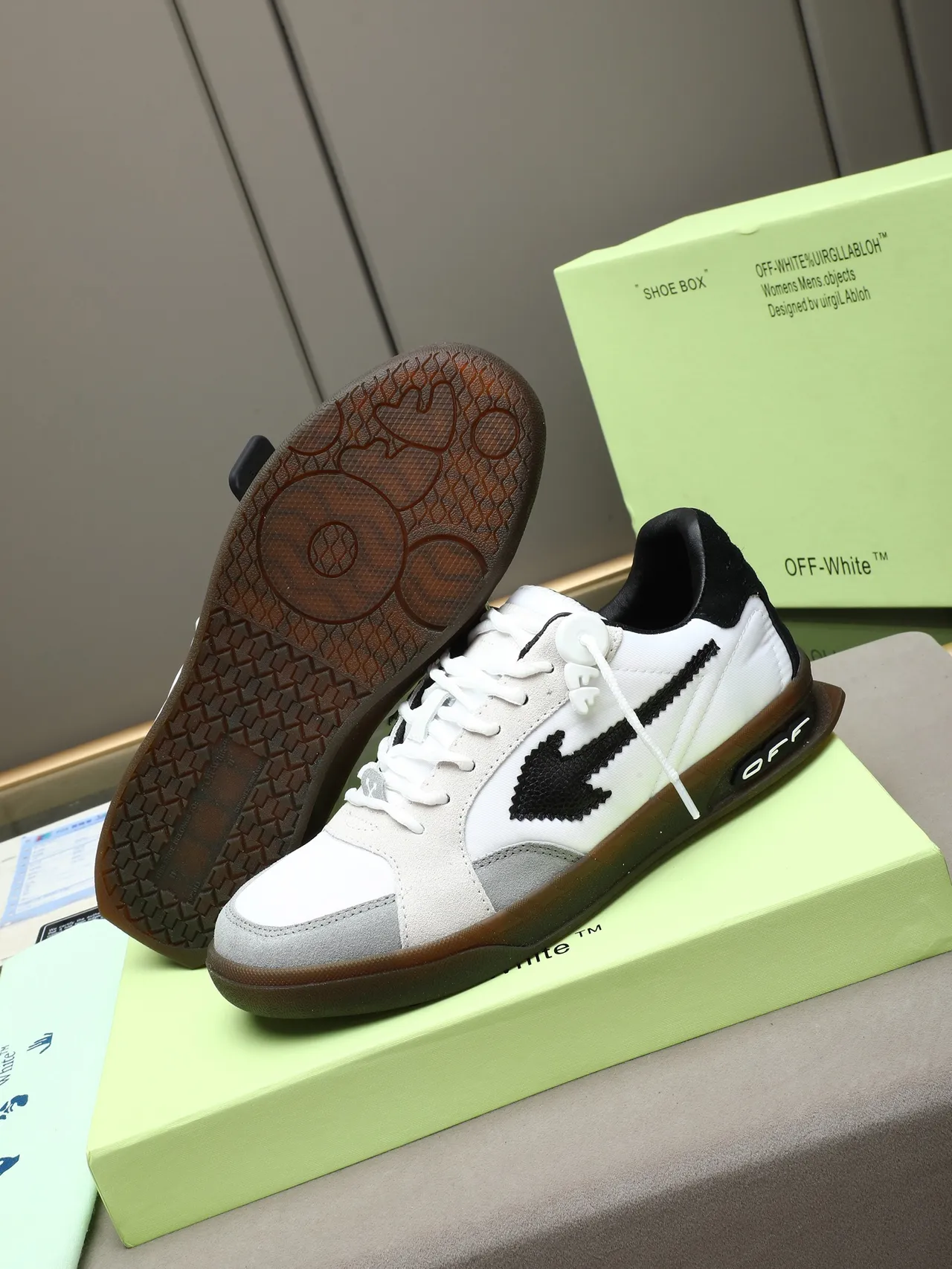 Off-White Black Deconstructed Industrial Lifestyle Sneakers