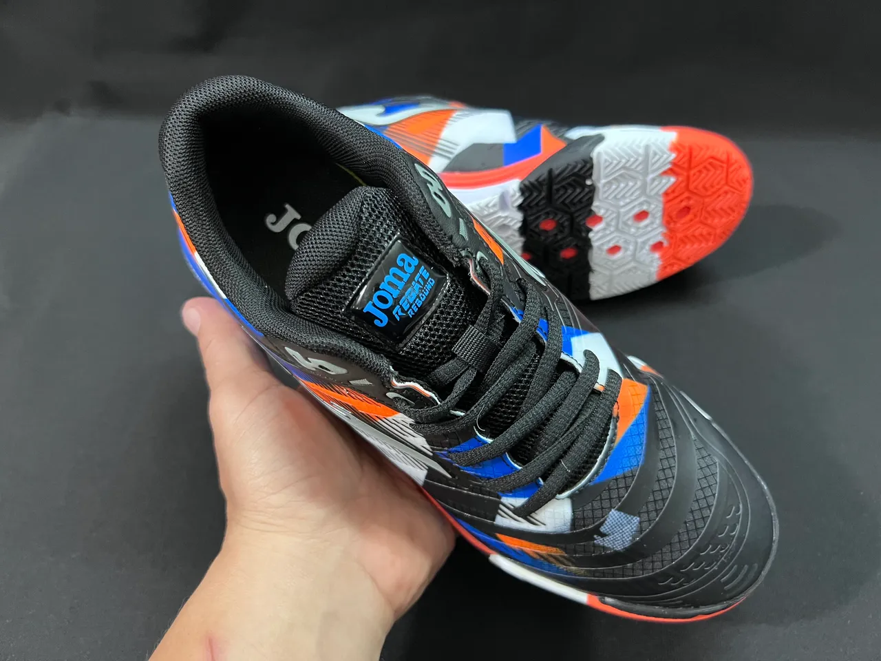 Joma Rebound Multicolor Black Geometric Color-Blocked Upper Synthetic Mesh And TPU Overlays Sneakers