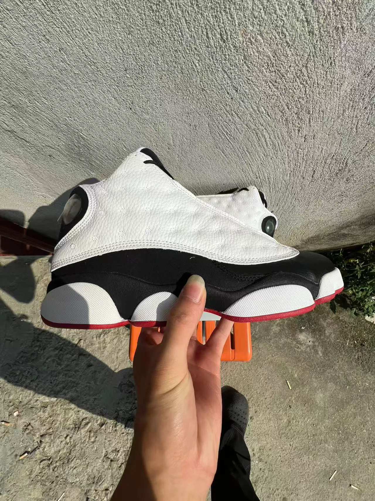 Air Jordan 13 White Black Red Basketball Shoes