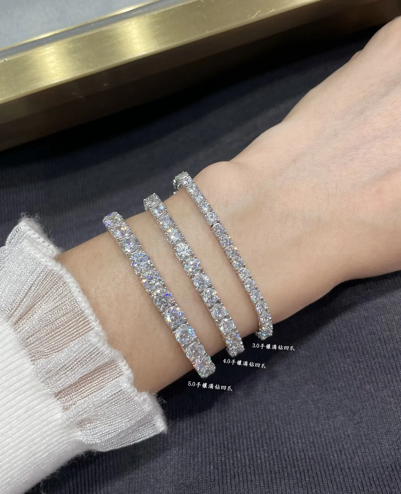 Cartier Pavé-Set Four-Prong Tennis Bracelet