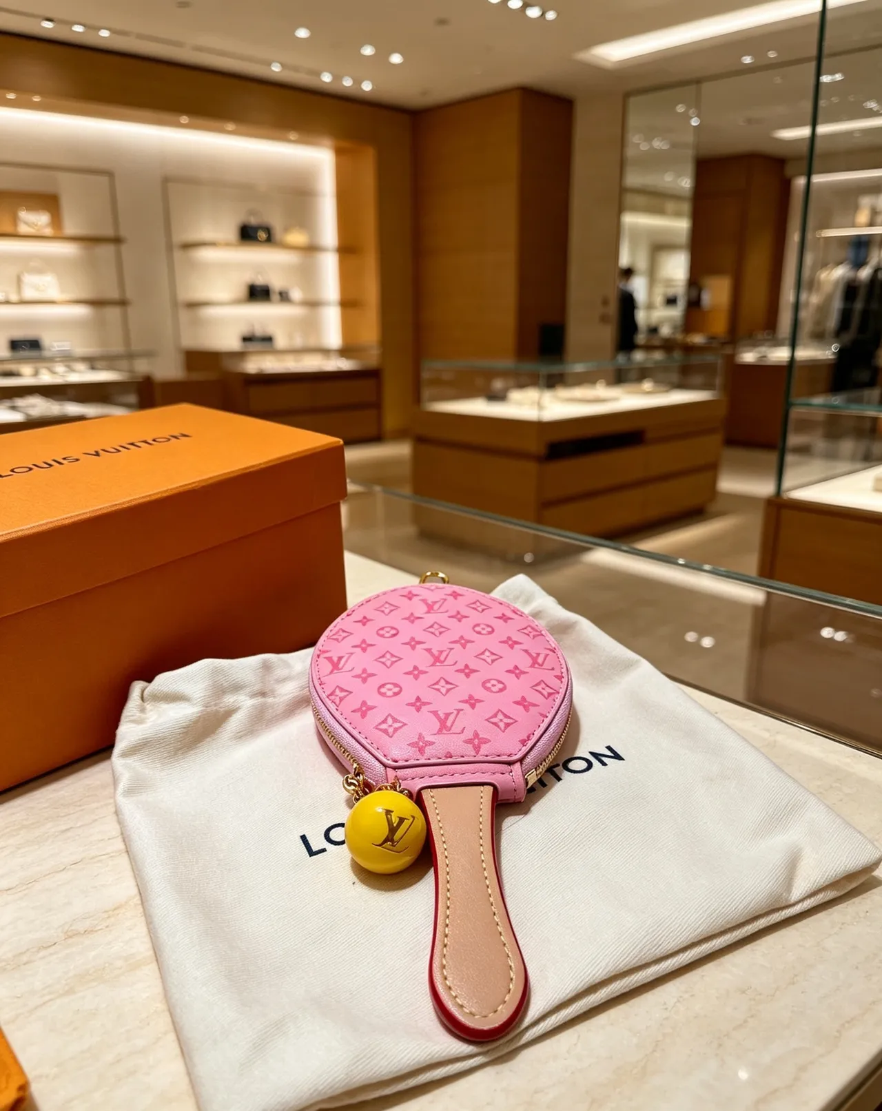 Louis Vuitton Ping Pong Monogram Pink Coin Purse