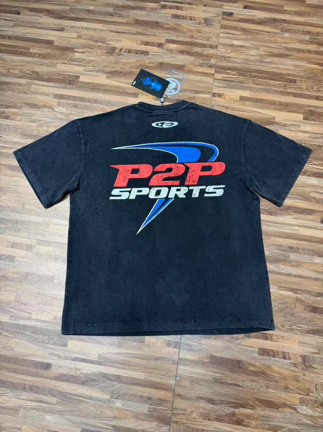 Hellstar P2P Sports Graphic Washed Black T-Shirt