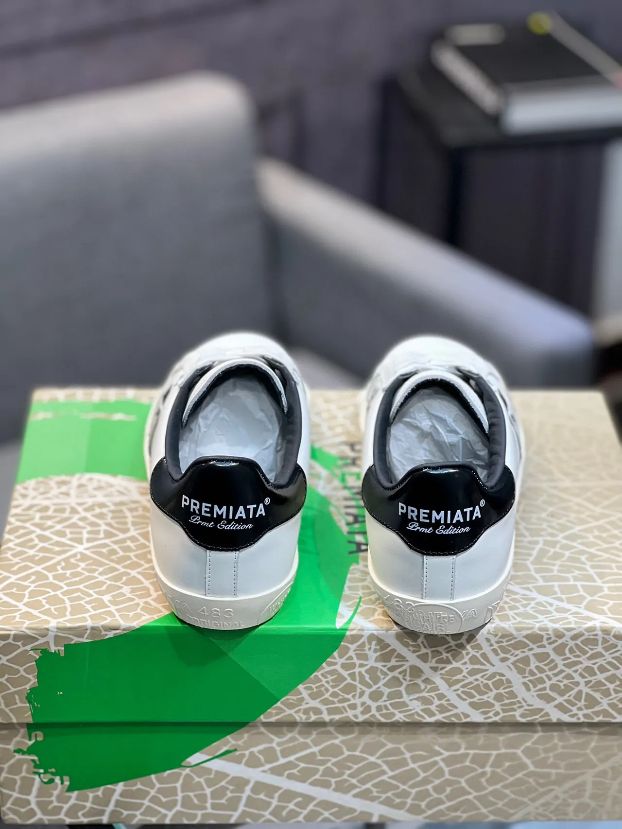 Premiata Riviera White Black Gray Lifestyle Sneakers