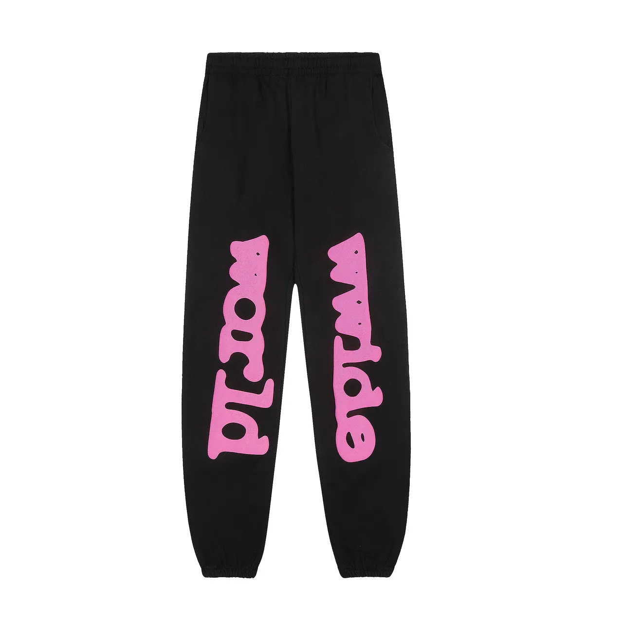 Black and Pink Graphic Print Tracksuit