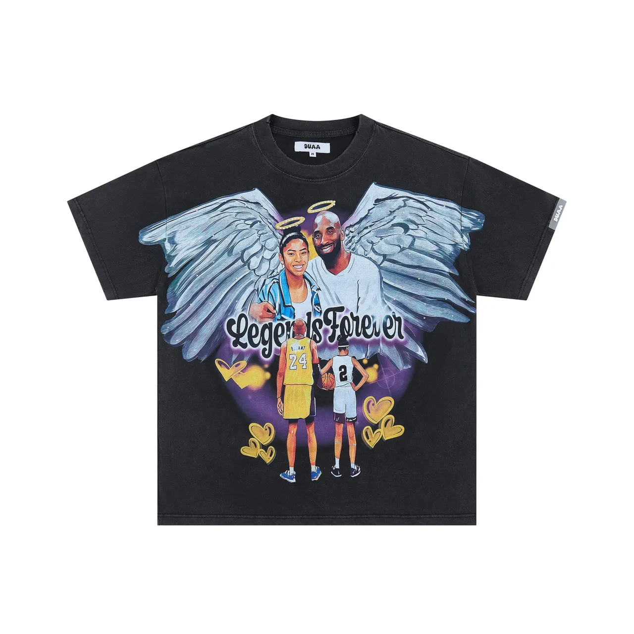 UMA WANG Graphic Print Angel Wing and '81' Oversized T-Shirt