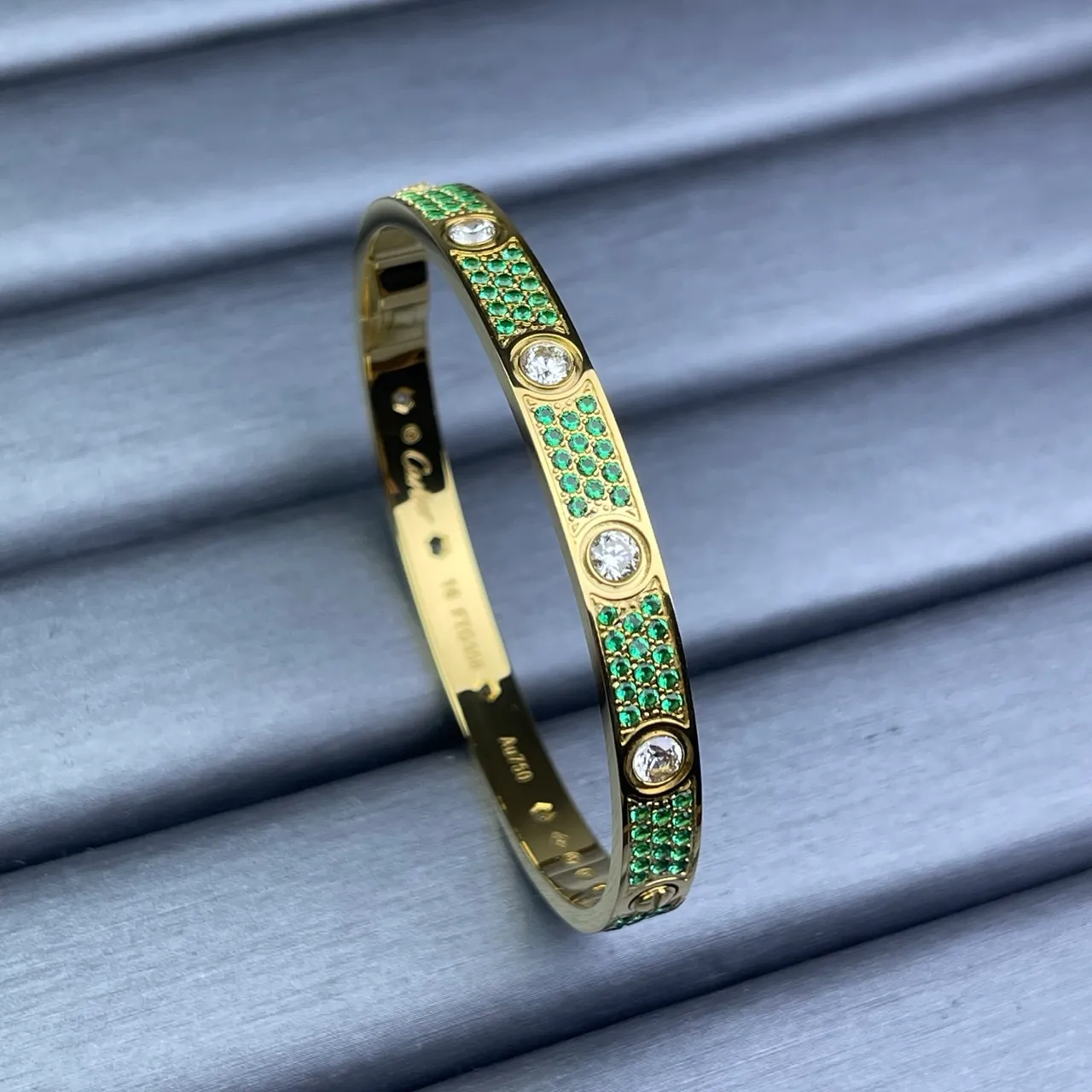 Cartier Juste un Clou Pavé Gemstone Bangle Bracelets