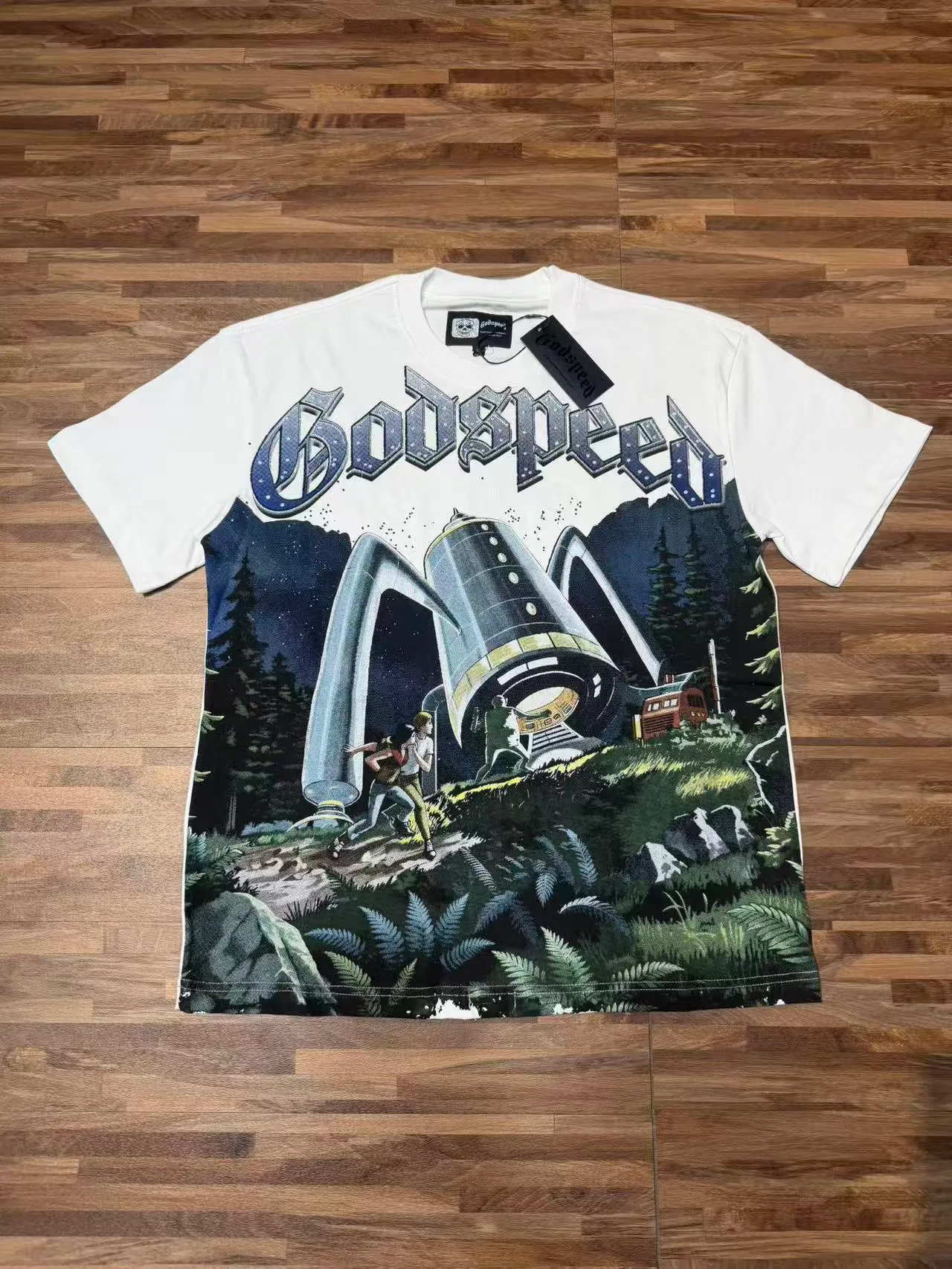 Godspeed Graphic-Print Oversized T-Shirt