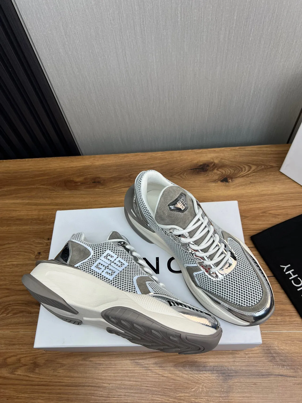 Givenchy Spectre Mesh and Chrome Chunky Sneakers