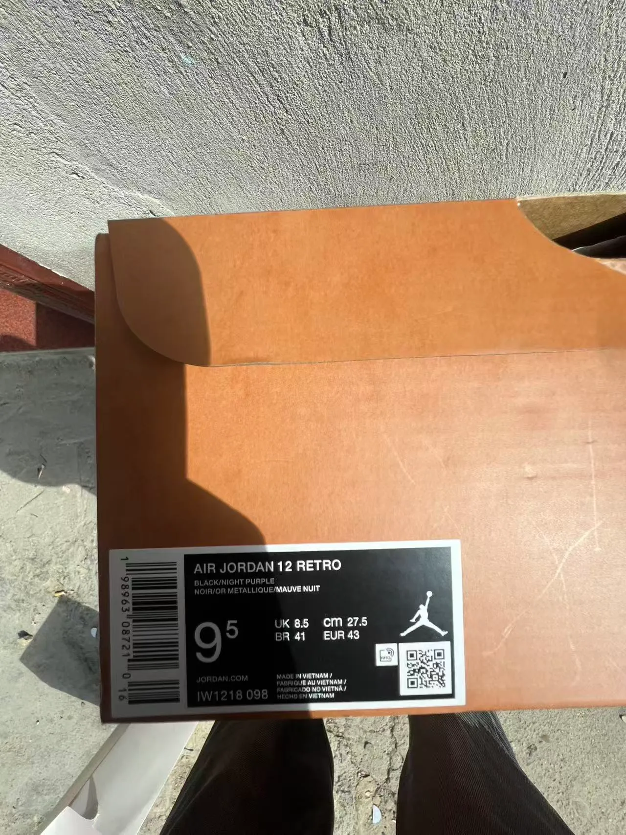 Air Jordan 12 Black Purple Gold Basketball Shoes