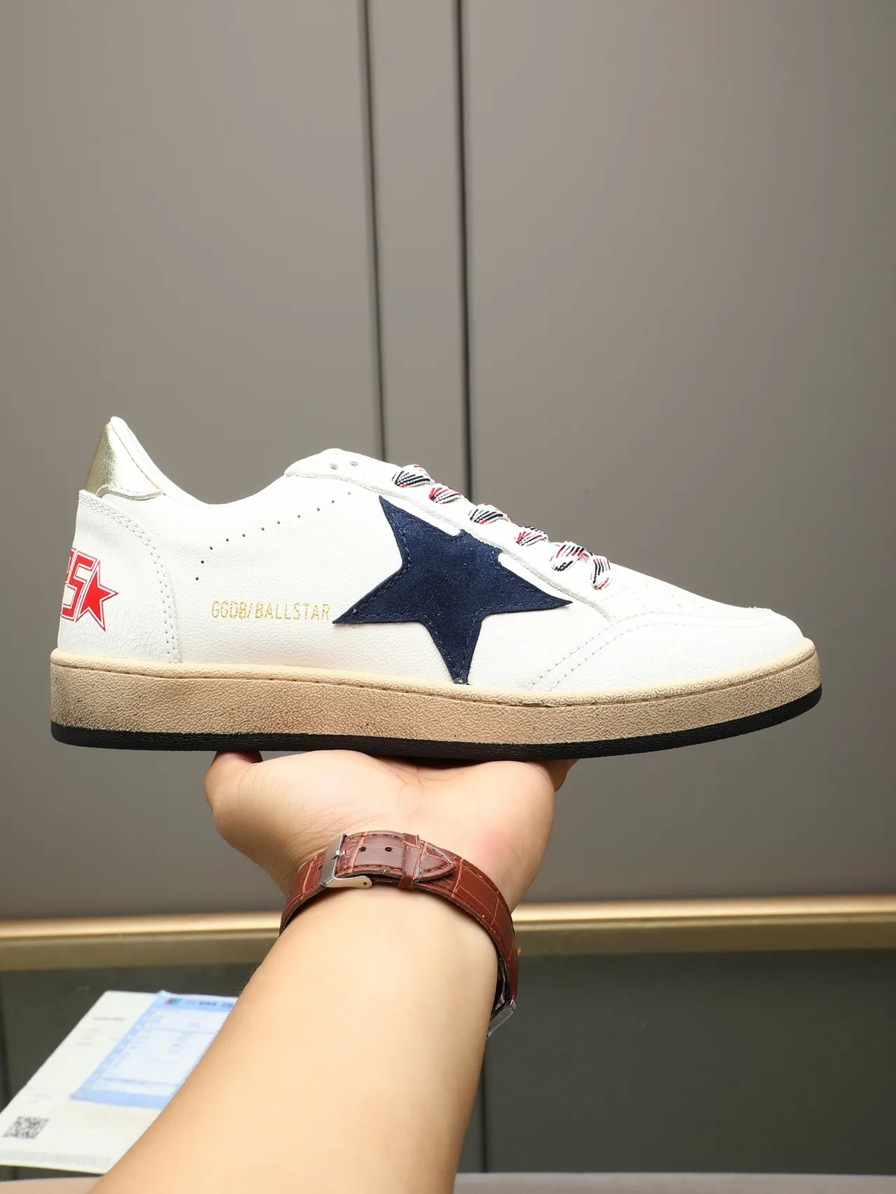 Golden Goose Ball Star White Navy Star Lifestyle Sneakers