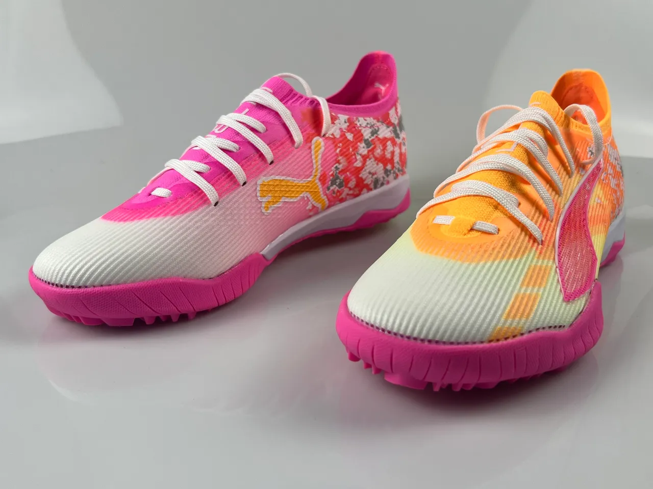 Puma Future Z Pink Orange Low-Cut Knit-Synthetic Upper Sneakers