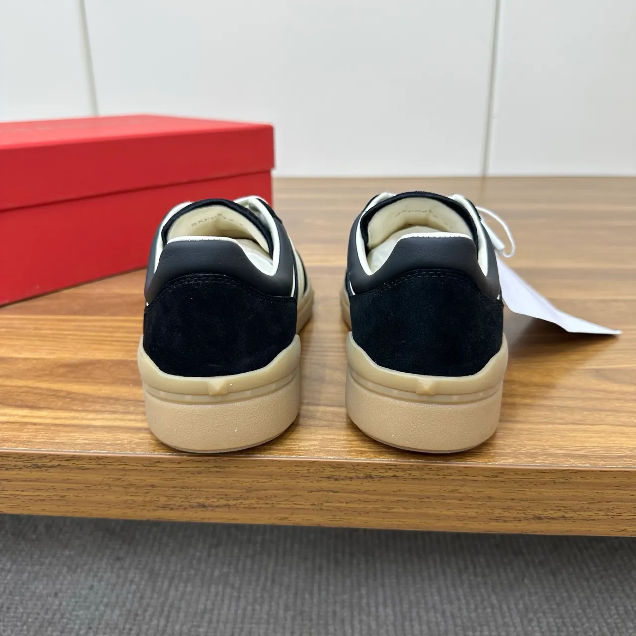 Valentino VLOGO Black and White Suede Lifestyle Sneakers
