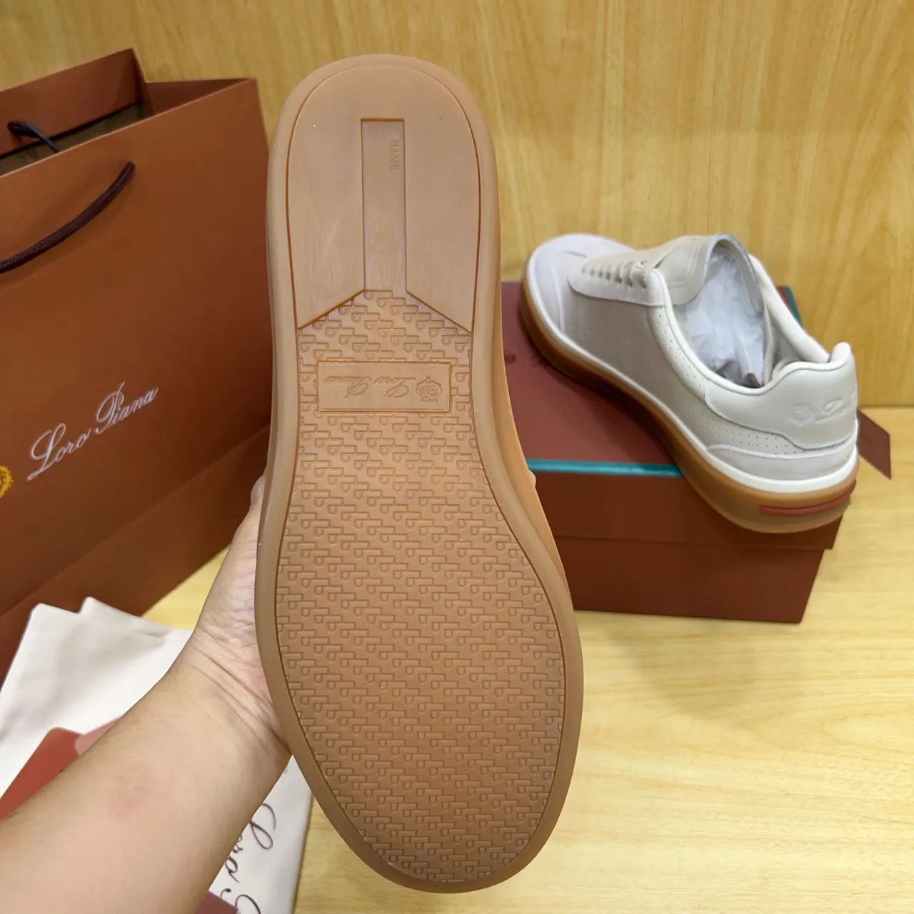 Loro Piana Perforated Suede Low-Top Lifestyle Sneaker