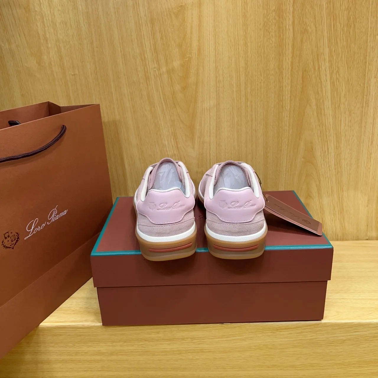 Loro Piana Pink Suede Lifestyle Sneaker
