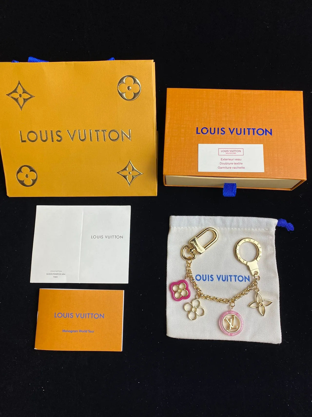 Louis Vuitton Gold Multicolor Metal Enamel Charms Phone Case
