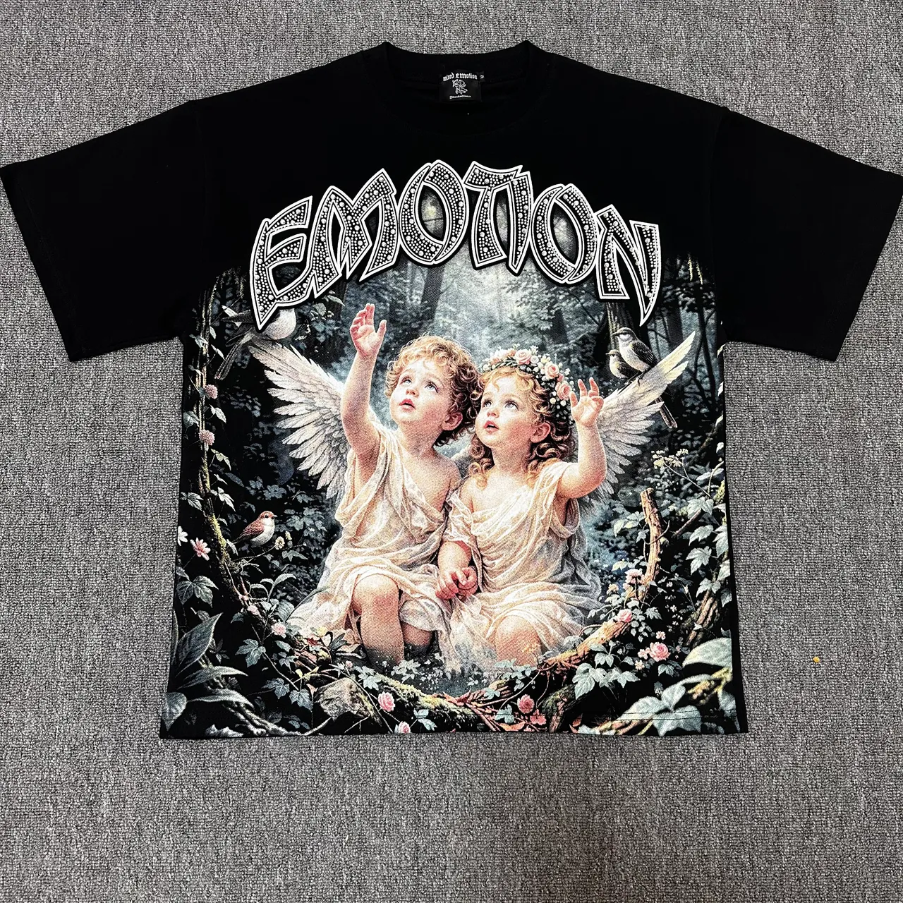 Mixed Emotion Graphic Print Crew Neck T-Shirt
