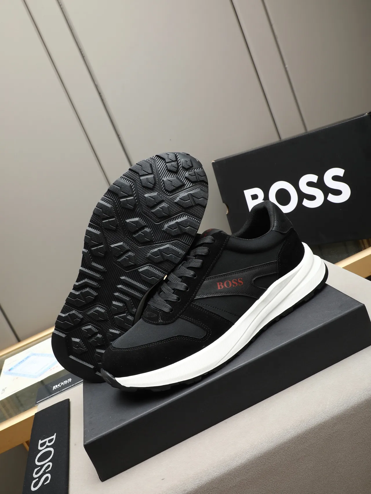 Hugo Boss Black and White Lifestyle Sneakers