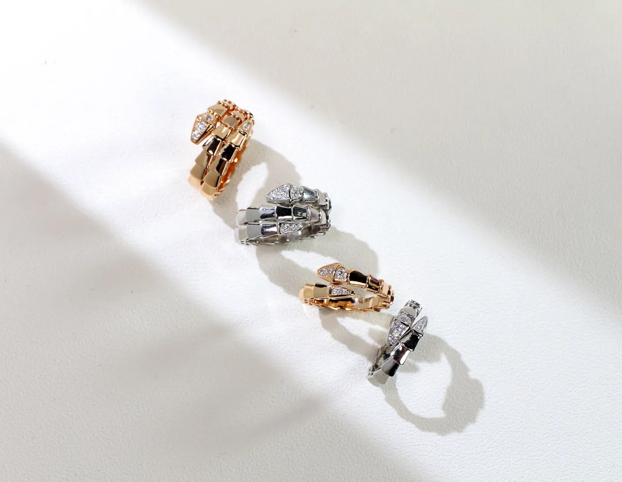 Bvlgari Serpenti Coiled Scale Motif Diamond Ring