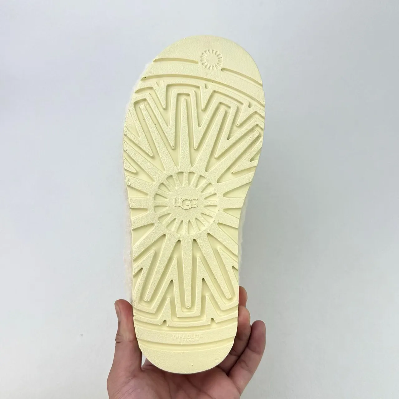 UGG Tasman Cream Shearling Cross-Strap Slippers