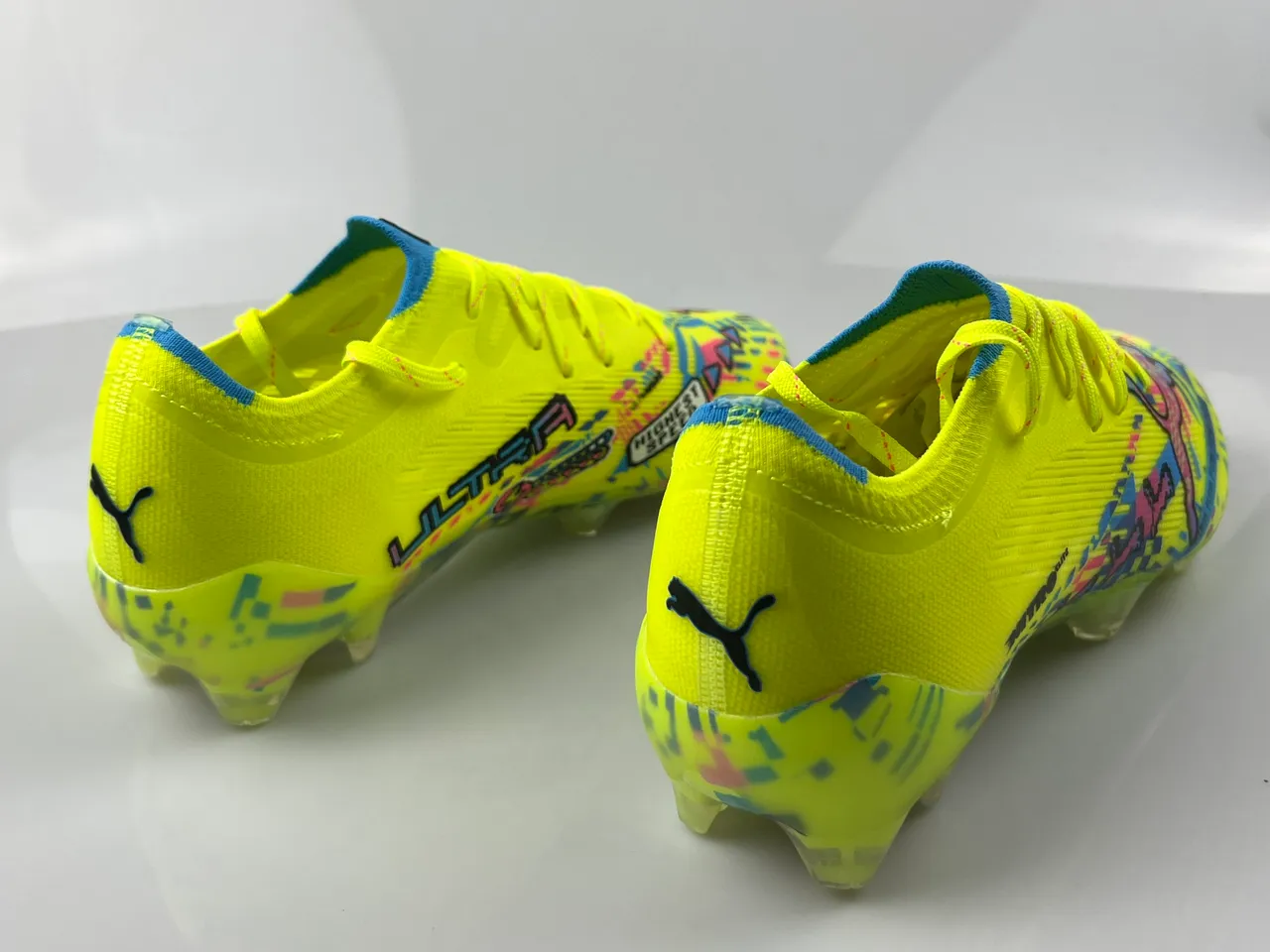 Puma Future Z Nitro Elite Neon Yellow Pixel Print Firm-Ground Soccer Shoes
