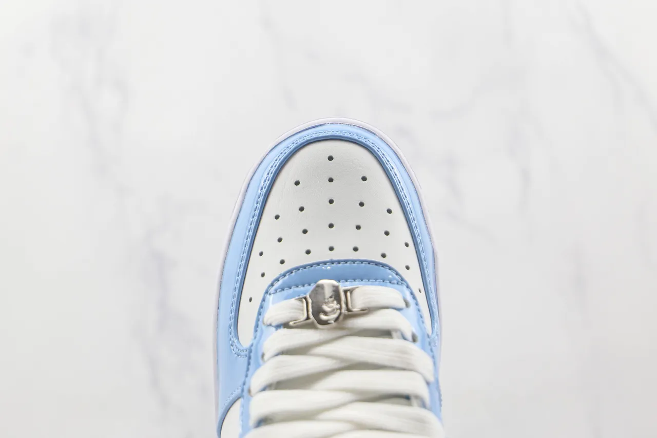 A Bathing Ape BAPE STA Light Blue Patent Leather Lifestyle Sneakers