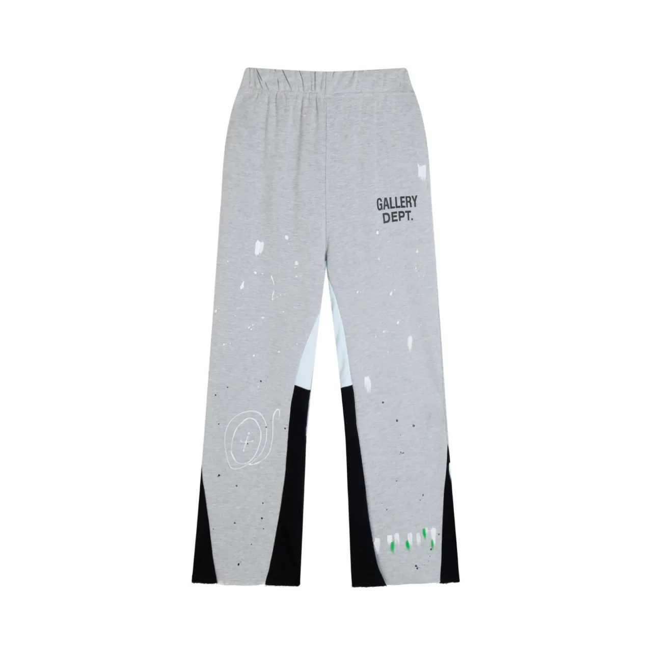 Gallery Dept Paint-Splattered Panelled Wide-Leg Sweatpants