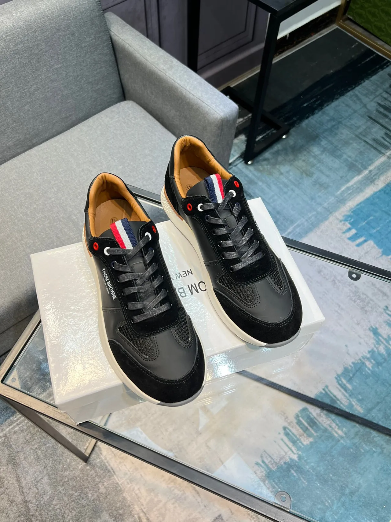 Thom Browne Black and White Lifestyle Sneaker