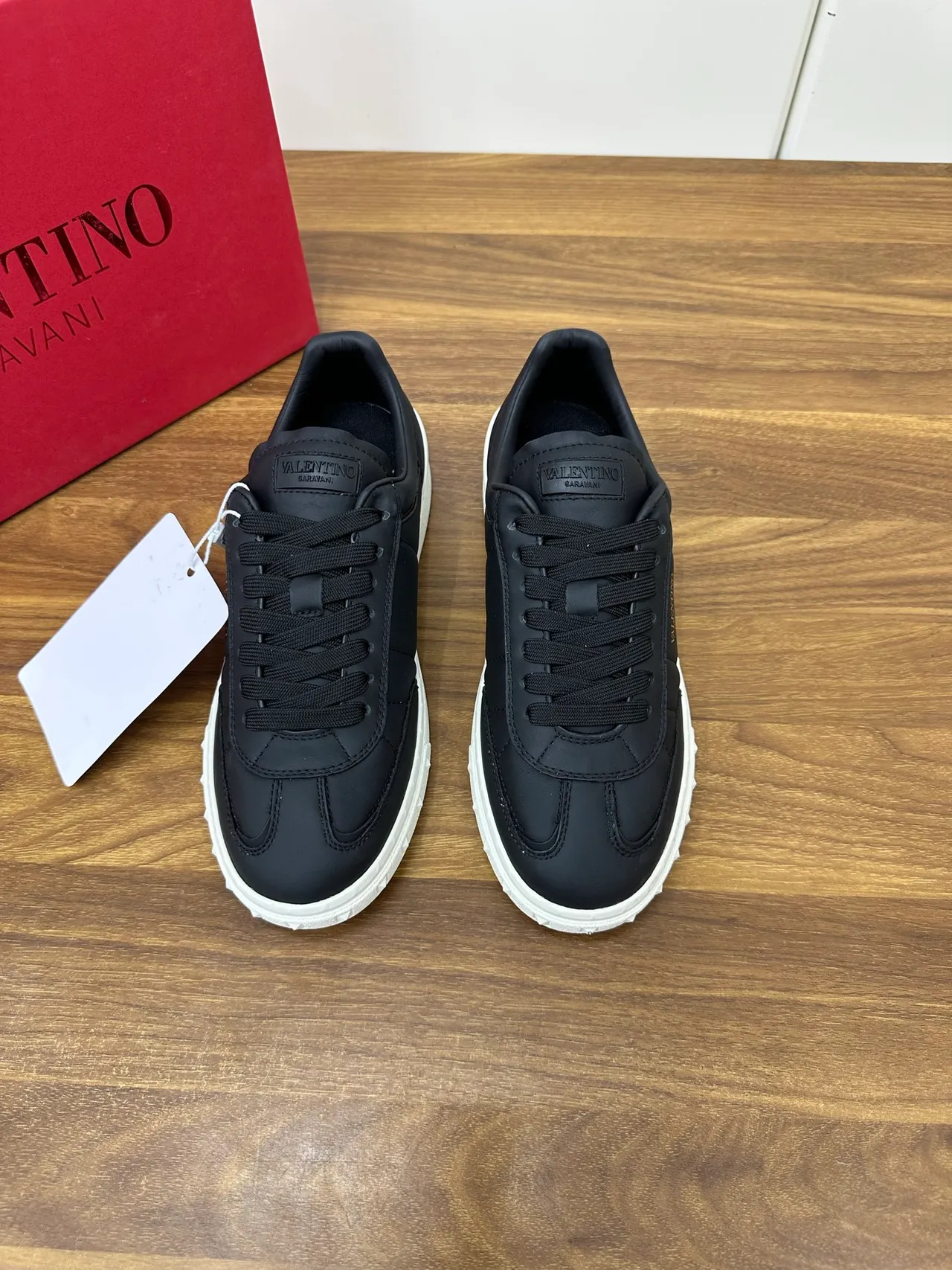 Valentino Rockstud Black and White Lifestyle Sneakers