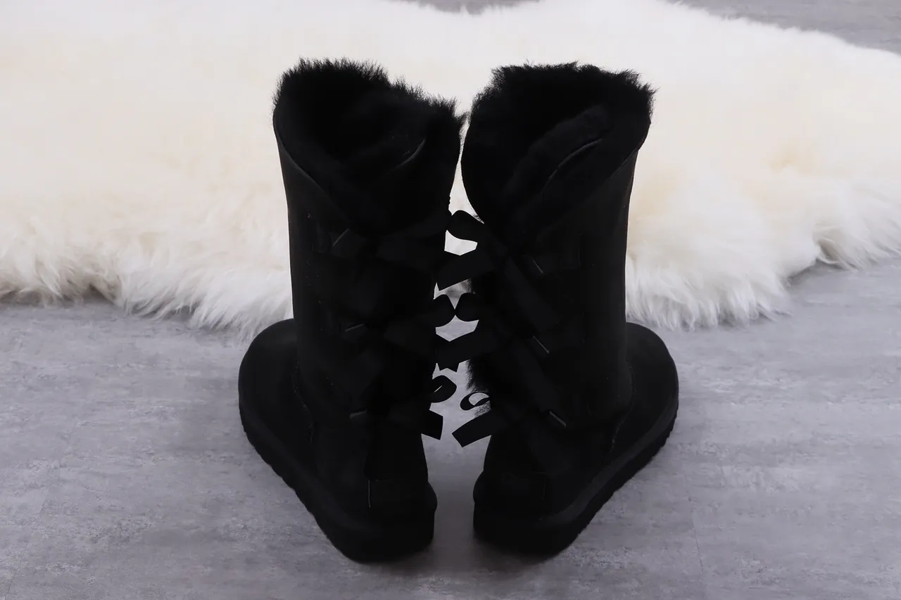 UGG Classic Tall Bow Black Knee Boots